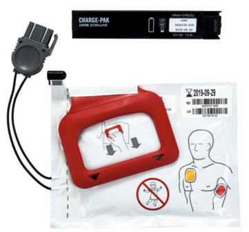 Physio-Control Lifepak Exspress en CR-plus AED elektrode en batterij