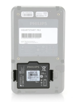 Philips FR3 batterij in toestel gesplaatst
