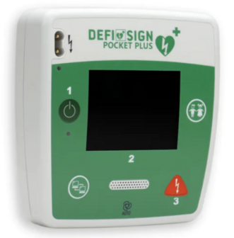 Kleinste AED | visuele instructie op LCD-scherm | incl tas | kinderknop | batterij en elektrode 2/2,5  jaar houdbaar | halfauto