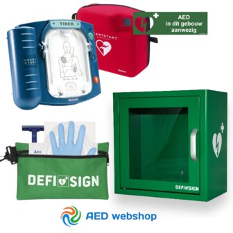 Philips Heartstart HS-1 AED | bestverkochte AED ter wereld | zeer gebruiksvriendelijk | GRATIS tas | compact design | IP:21 | u