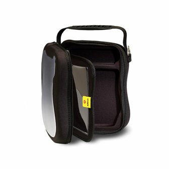Luxe draagtas voor de Defibtech VIEW AED. | Hardcase variant | Volledig transparante voorkant | Zelftestindicator is zichtbaar 
