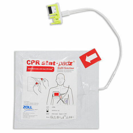 Zoll CPR STAT PADZ elektrode | levensduur 2 jaar | voor volwassenen | voor Zoll AED PLUS en PRO
