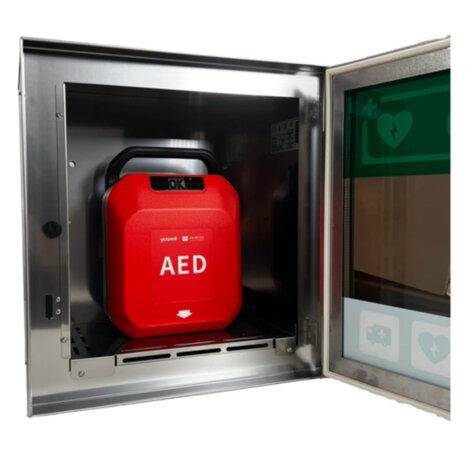 Heartguard aed kast met klep open