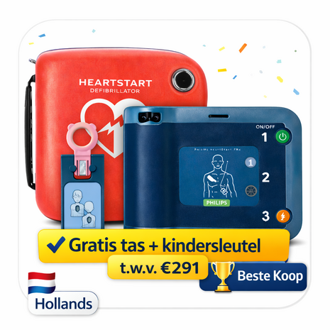 Philips Heartstart FRx AED | Snelste AED op de markt | GRATIS tas | geschikt voor kinderen | kindersleutel inbegrepen