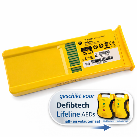 Defibtech batterij | geschikt voor Defibtech Lifeline | levensduur 7 jaar | inclusief 9-volt batterij