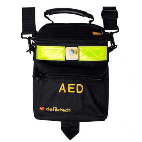 Luxe draagtas voor de Defibtech VIEW AED | Softcase variant | Zelftestindicator is zichtbaar zonder de AED uit de tas te halen 