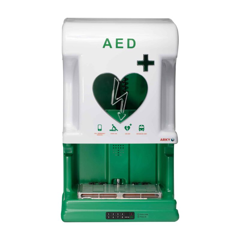 ARKY Core Classic AED-buitenkast zonder pincode, met verwarming en ventilatie